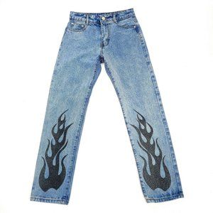 Edikted Flame Fire Denim Jeans